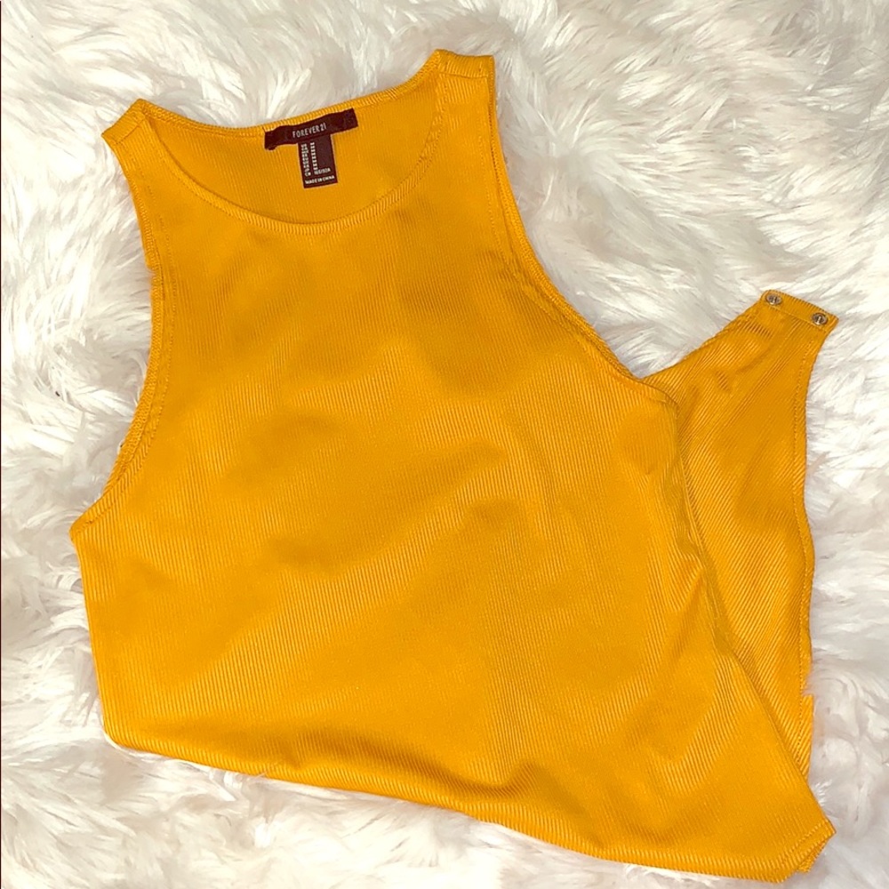Mustard colored onesie shirt
